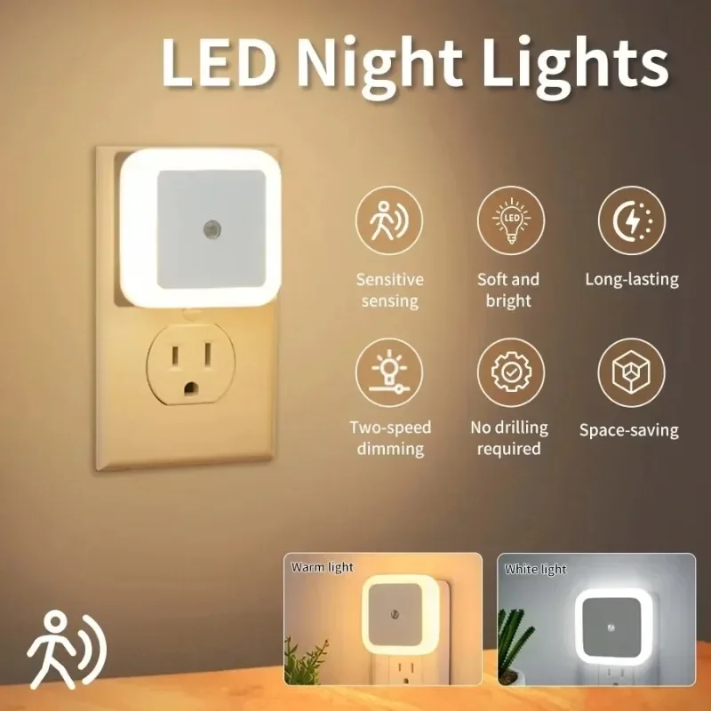 Floating Nightstand With Led Light - 1/6PCS Wireless LED Night Light Sensor