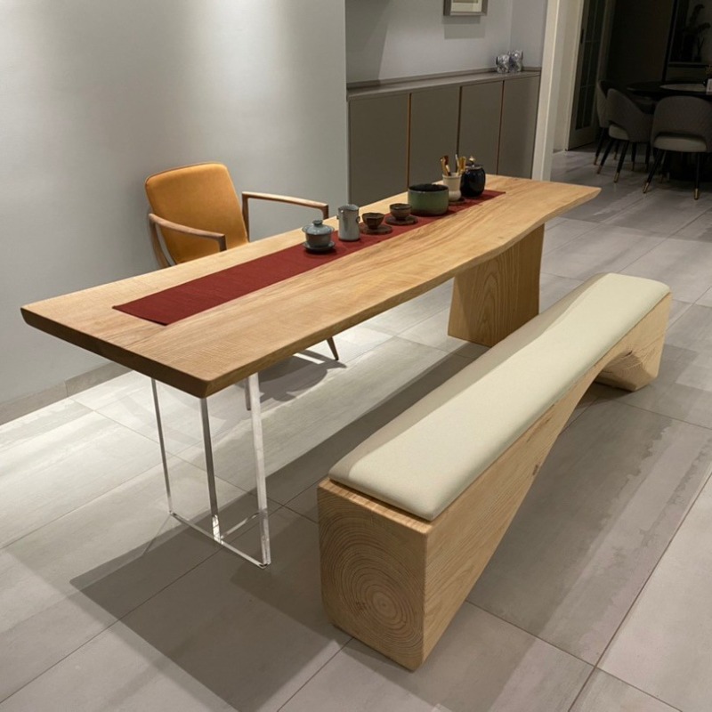 Nordic Solid Wood Acrylic Floa - Bedroom Furniture ulasan dan harga