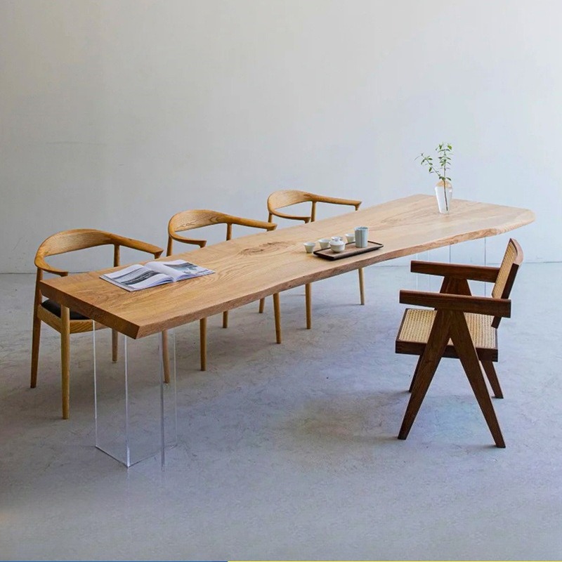 Nordic Solid Wood Acrylic Floa - Bedroom Furniture ulasan dan harga