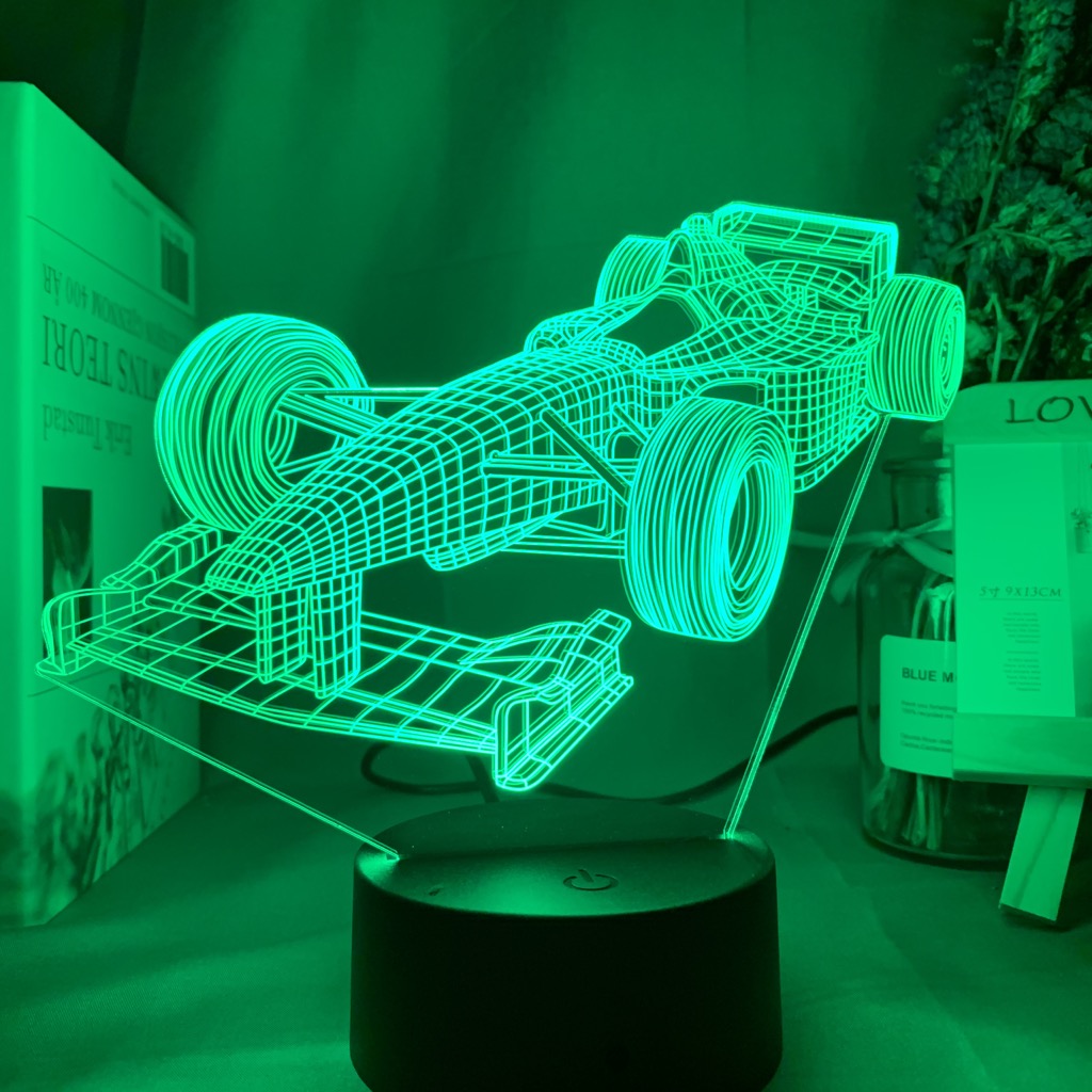 F1 Formula 1 Racing Car 3d Ill - Floating Nightstand With Led Light ulasan dan harga