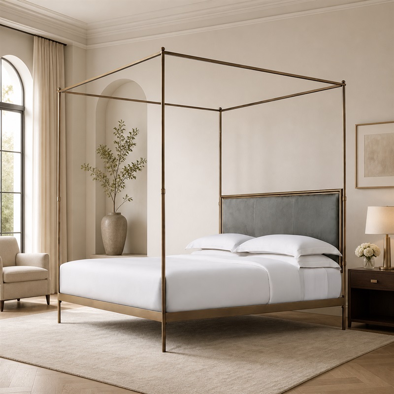 xx-French Style Modern Queen S - Canopy Bed Frame Metal Queen ulasan dan harga