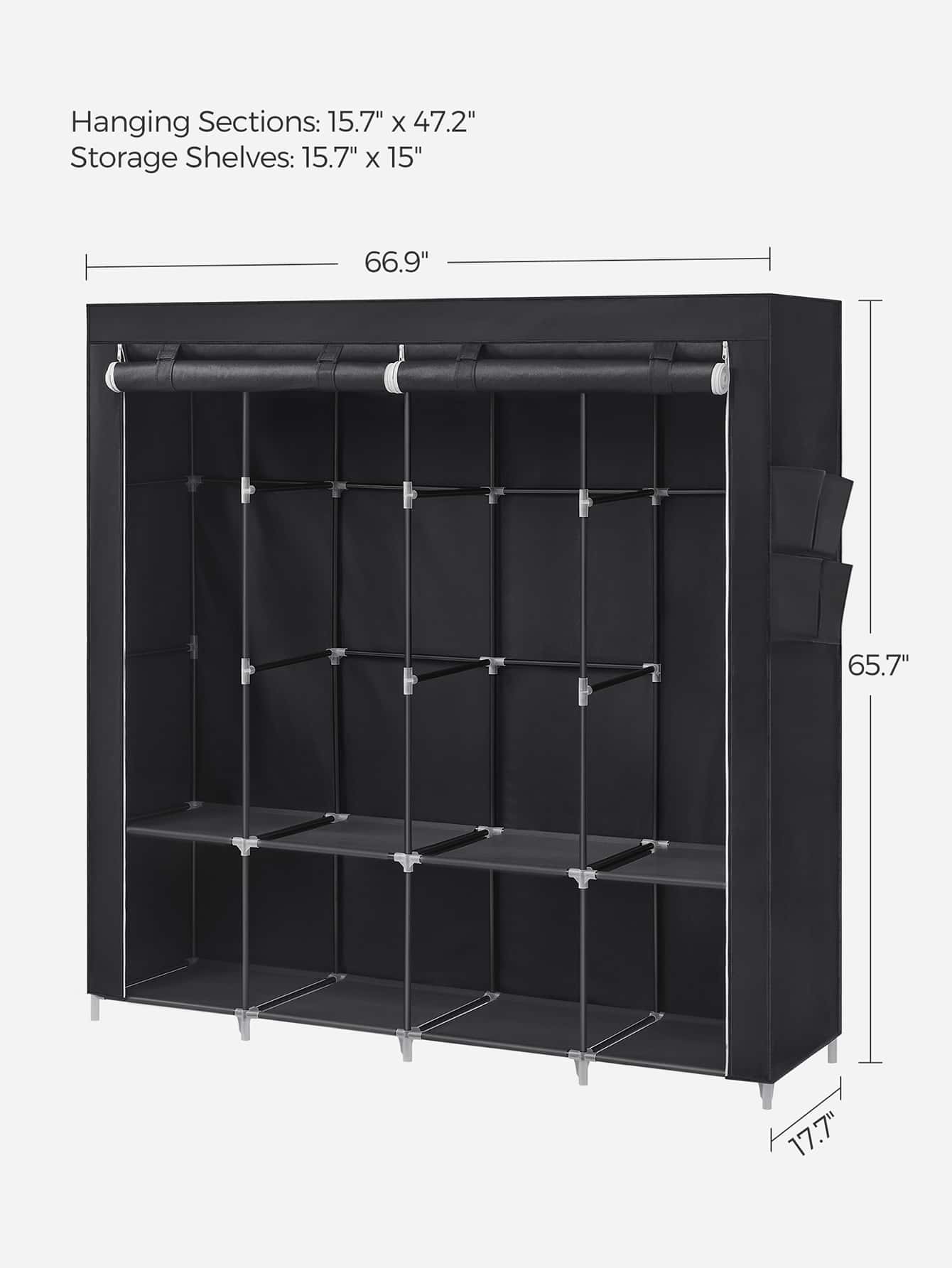 Portable Closet, Wardrobe Clos - Wardrobe Closet Portable Fabric Cover ulasan dan harga