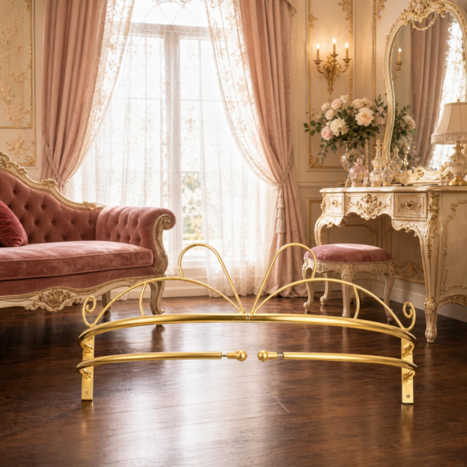 Gold Metal Wall Mounted Bed Ca - Canopy Bed Frame Metal Queen ulasan dan harga