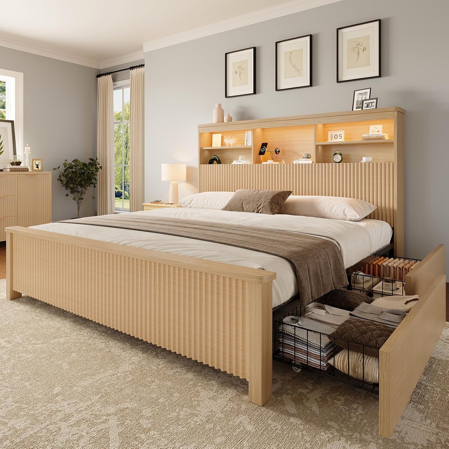 Queen Size Bed Frame with 4 St - Canopy Bed Frame Metal Queen ulasan dan harga