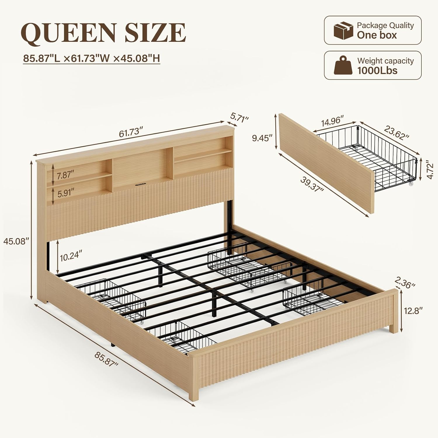 Queen Size Bed Frame with 4 St - Canopy Bed Frame Metal Queen ulasan dan harga