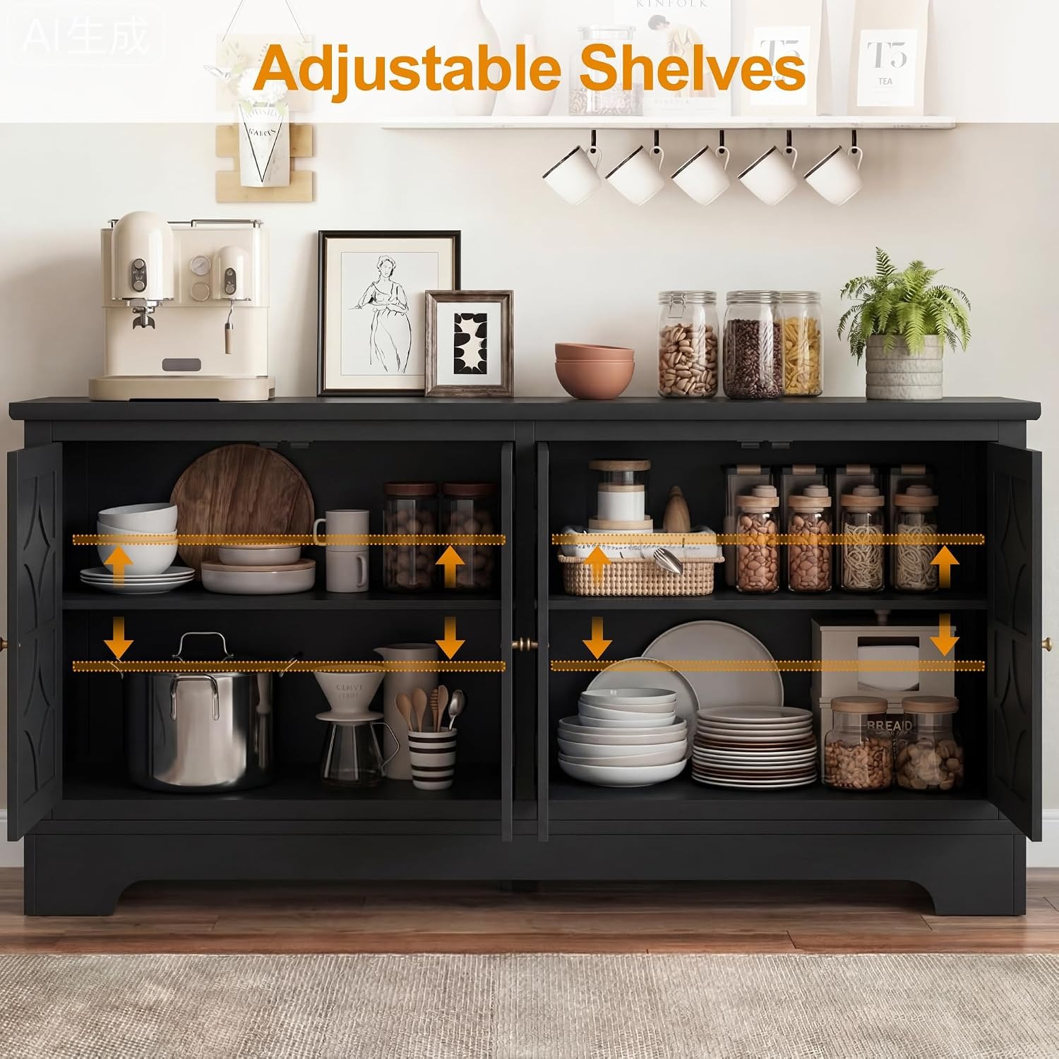 Sideboard Buffet Cabinet with  - Tables ulasan dan harga