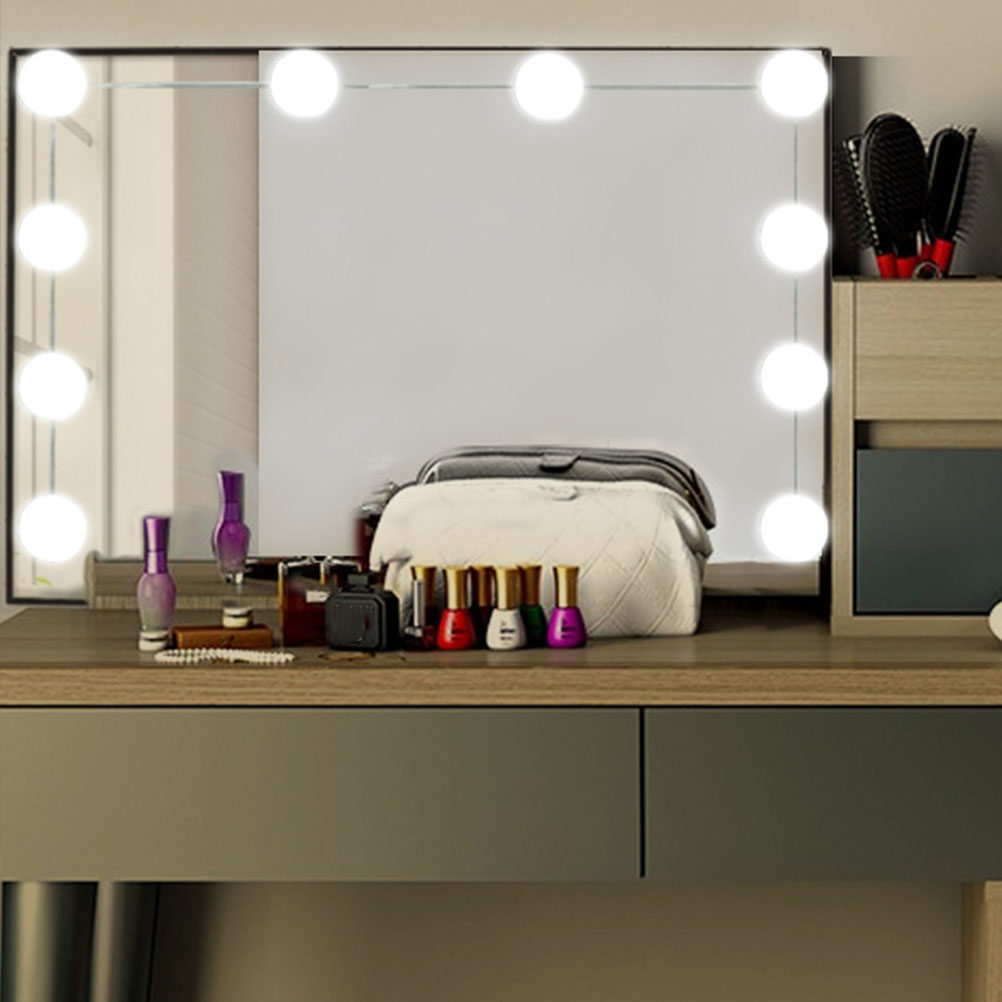 1Set LED Makeup Mirror Front L - Dressing Table Vanity With Lighted Mirror ulasan dan harga