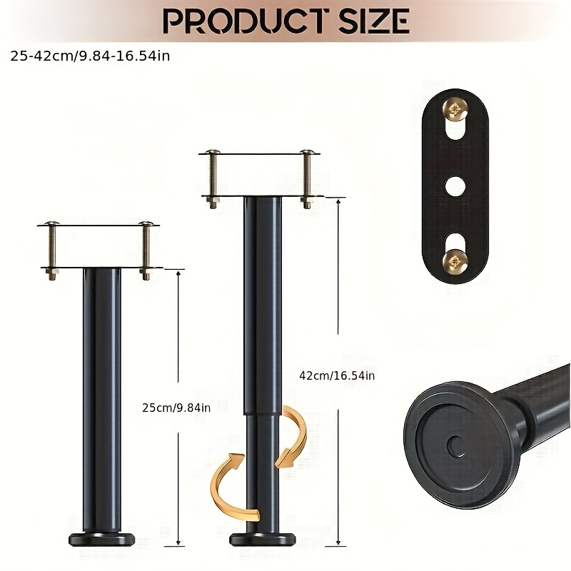 Adjustable Height: 4pcs Bed Fr - Canopy Bed Frame Metal Queen ulasan dan harga