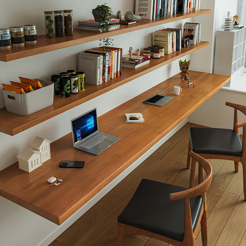 Nordic Solid Wood Desk with Bo - Bedroom Furniture ulasan dan harga