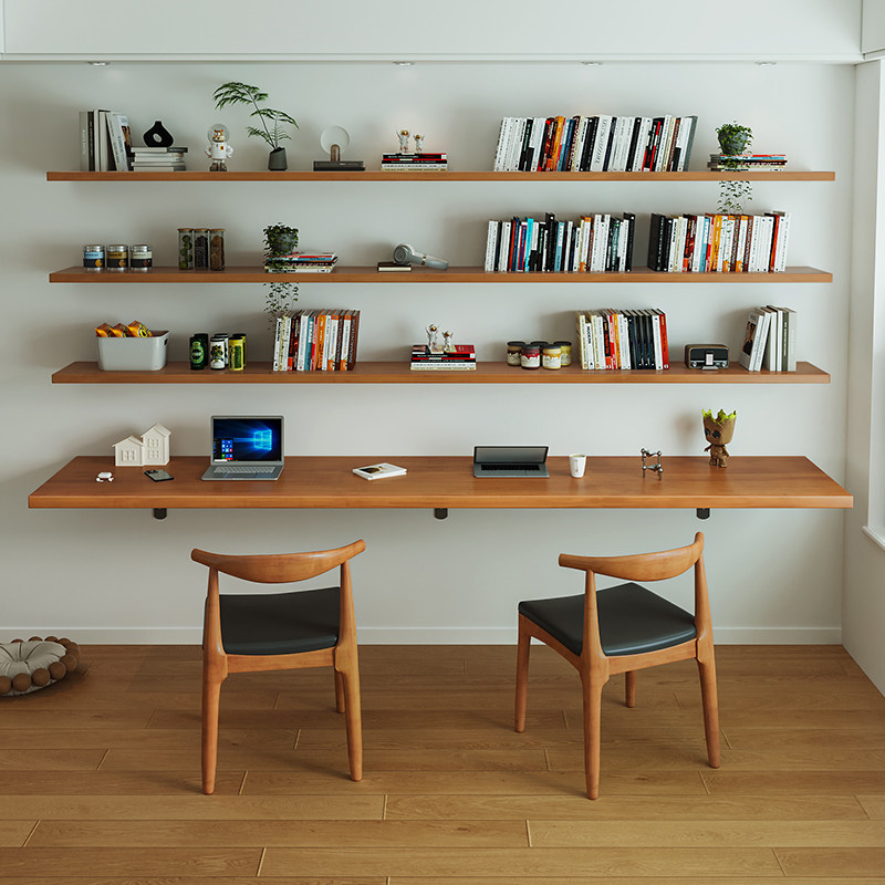 Nordic Solid Wood Desk with Bo - Bedroom Furniture ulasan dan harga