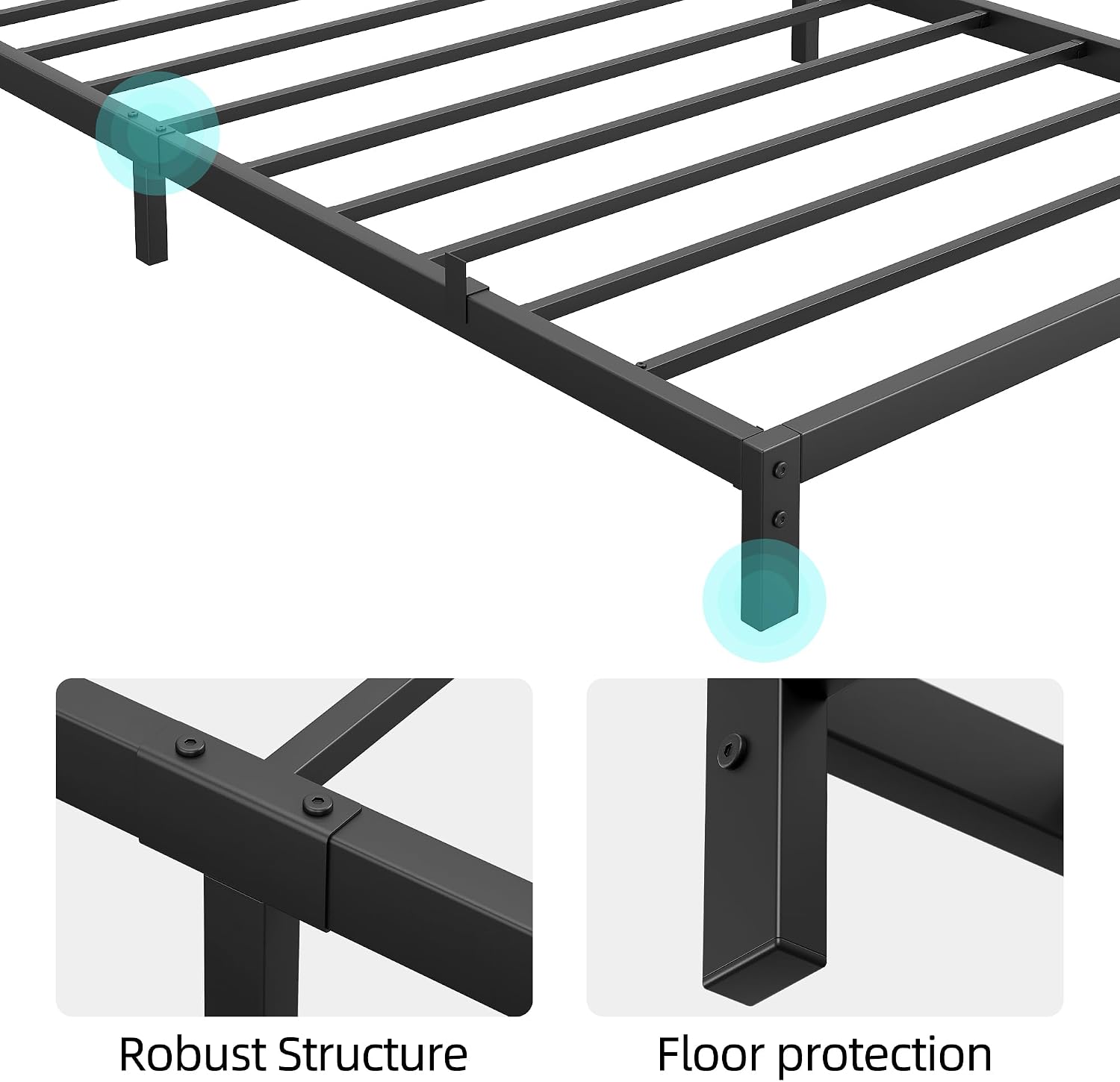 Garvee 6 Inch Heavy Duty Metal - Canopy Bed Frame Metal Queen ulasan dan harga