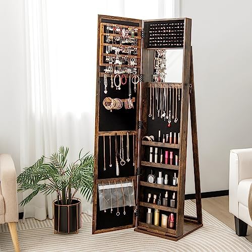 Jewelry Armoire with Full Leng - Full Length Mirror Jewelry Armoire ulasan dan harga