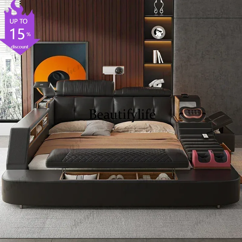 A182 Black King Size Frame Dou - King Size Bed Frame With Storage Drawers ulasan dan harga