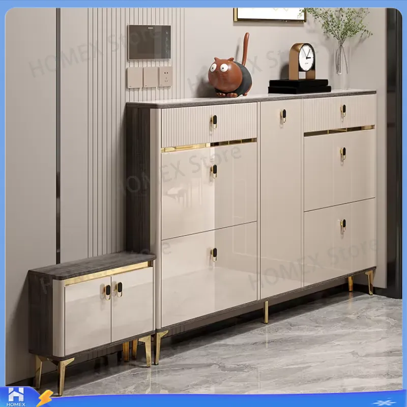 Waterproof Shoe Cabinet with S - Shoe Rack Cabinet Narrow Entryway ulasan dan harga