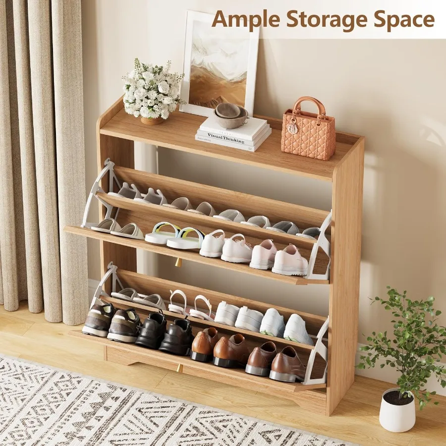 Shoe Storage Cabinet with and  - Shoe Rack Cabinet Narrow Entryway ulasan dan harga