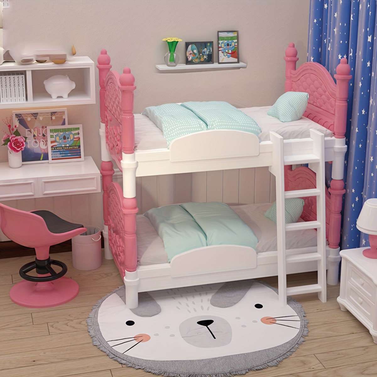 Miniature Dollhouse Double Bed - Bedroom Furniture ulasan dan harga