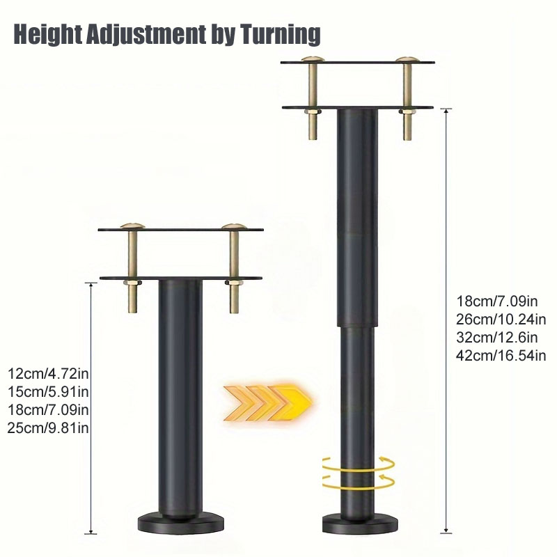 Adjustable Height Range:4 PCS  - Canopy Bed Frame Metal Queen ulasan dan harga