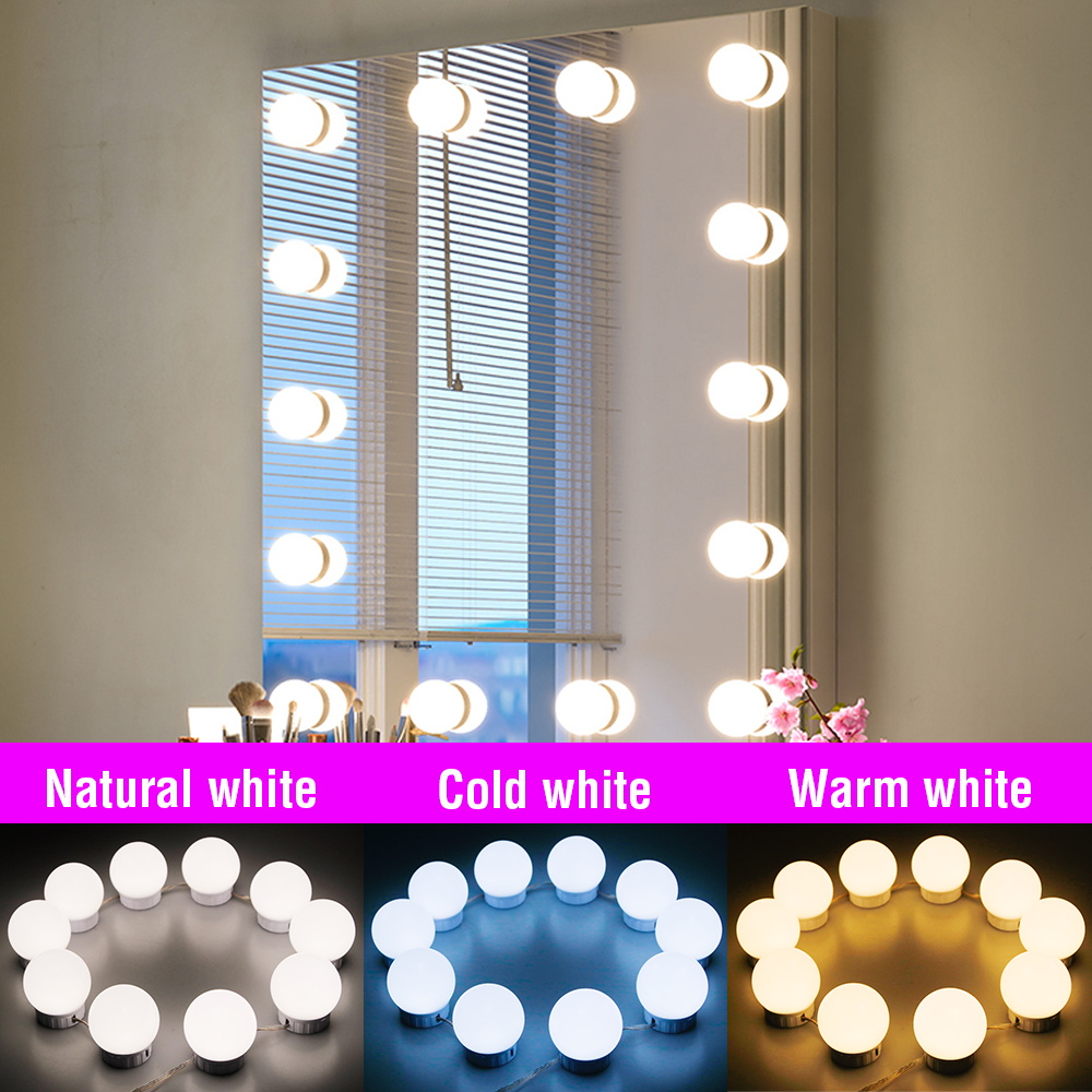 USB LED Vanity Mirror Lights D - Dressing Table Vanity With Lighted Mirror ulasan dan harga