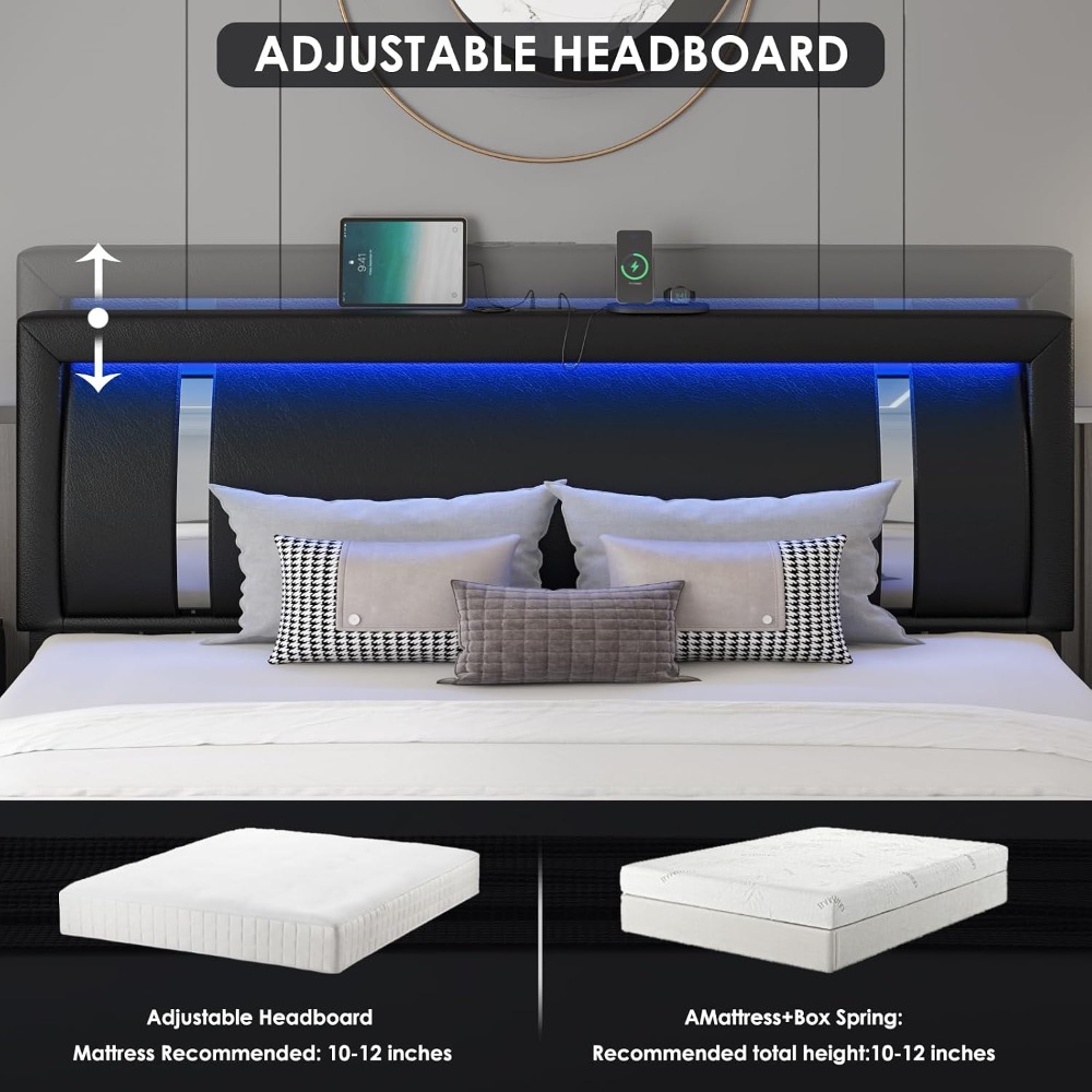 Queen Size Modern Upholstered  - Canopy Bed Frame Metal Queen ulasan dan harga